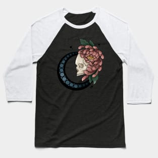 Floral skull Baseball T-Shirt